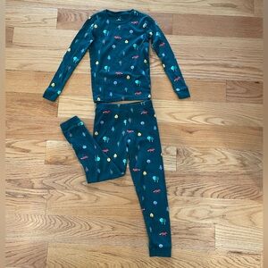 Primary Forest Green Woodland Animal Pajama Set